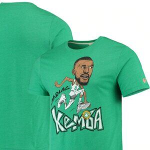 Kemba Walker Boston Celtics Caricature Tri-Blend T-Shirt - Kelly Green